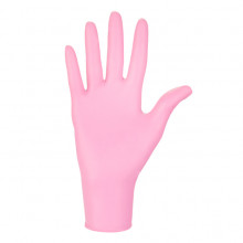 Nitrylowe rękawice kosmetyczne różowe XS 100szt.